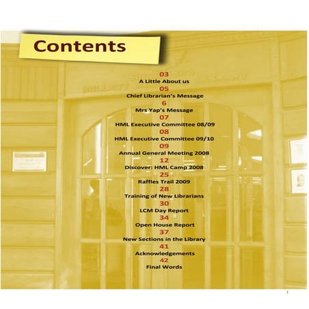 HML Club Annual Report 2008-2009