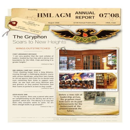HML Club Annual Report 2007-2008