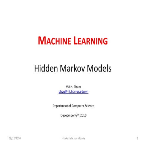 Hidden markov model ppt