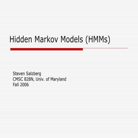 Introduction to Hidden Markov Models | PDF