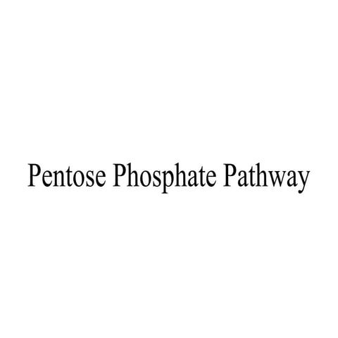 Pentose Phosphate Pathway---Sir Khalid (Biochem)