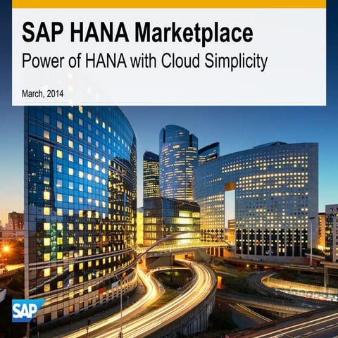 SAP HANA Marketplace