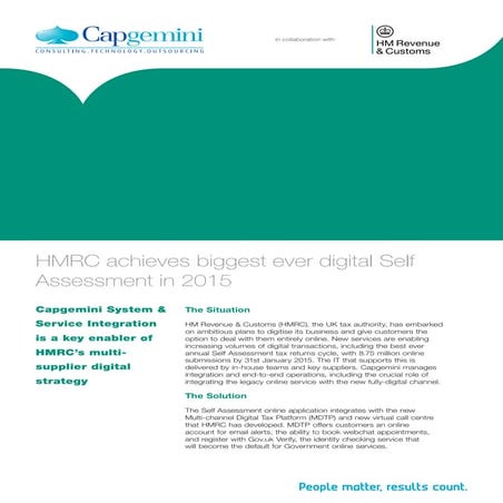 HMRC Achieves Biggest Ever Digital Self Assessment in 2015