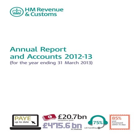 UK : HMRC 2013 Revenue and Accounts