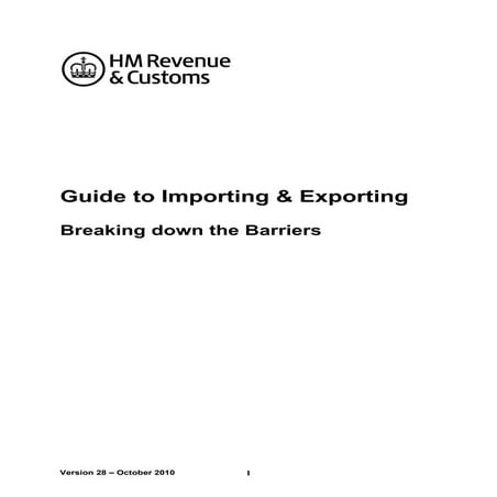 HMRC starter pack guide to import and export