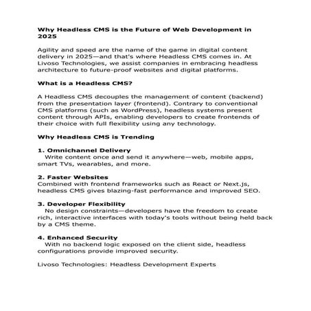 Why Headless CMS is the Future of Web Development in 2025