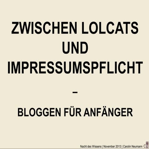 Zwischen Lolcats und Impressumspflicht