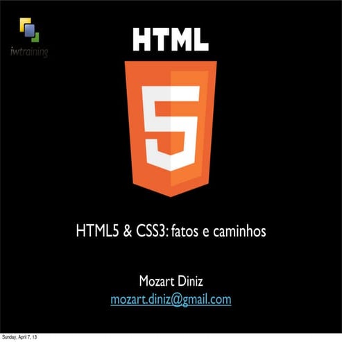 HTML5, o que já é e o que pode ser.