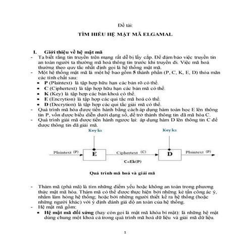 Hệ mật mã elgamal