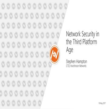 Network Security in the Age of the Third Platform