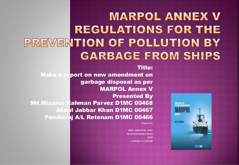 Marpol annex v