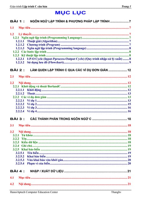giáo trình c căn bản