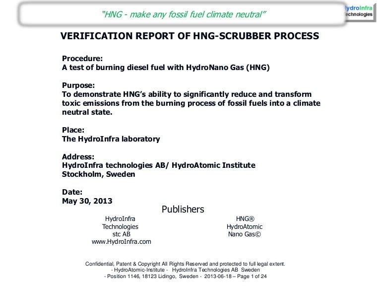 HNG® – HydroAtomic Nano Gas 