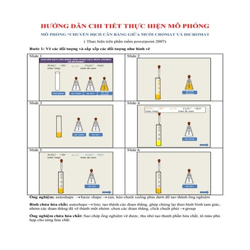 Hướng dẫn mô phỏng chuyển dịch cân bằng