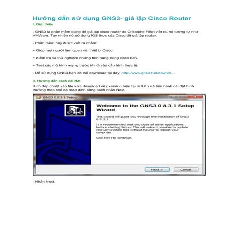 Hướng dẫn sử dụng gns3