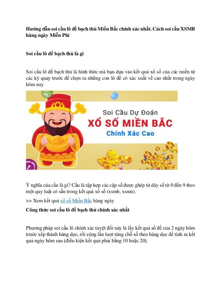 Tổng Hợp Cac Cach Soi Cầu Xsmb Chinh Xac Nhất 2020 Euroferrys