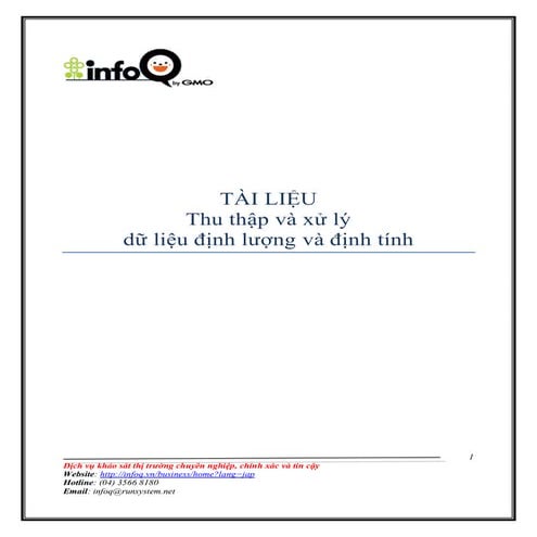 Hướng dẫn thu thập và xử lý dữ liệu định lượng và định tính