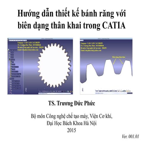 Hướng dẫn vẽ bánh răng trên phần mềm Catia 