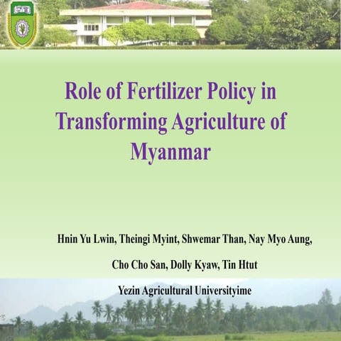 The Fertilizer sector in Myanmar- Hnin Yu Lwin  