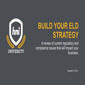 Building Your ELD Strategy