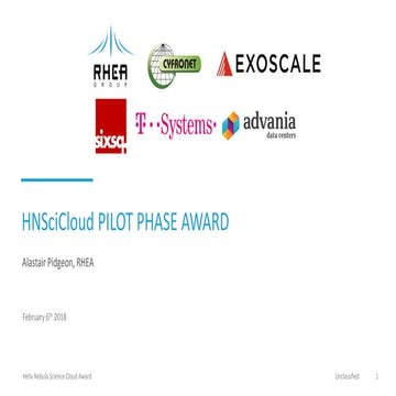 Pilot phase Award Ceremony - RHEA