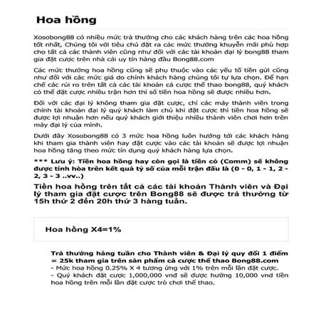 Hoa hong xoso bong88 | PDF