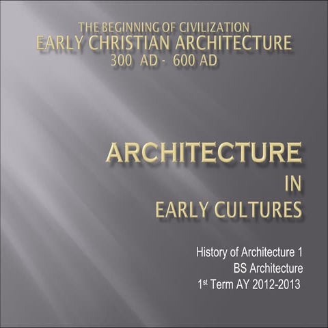 Hoa1 lecture 6 early christian architecture
