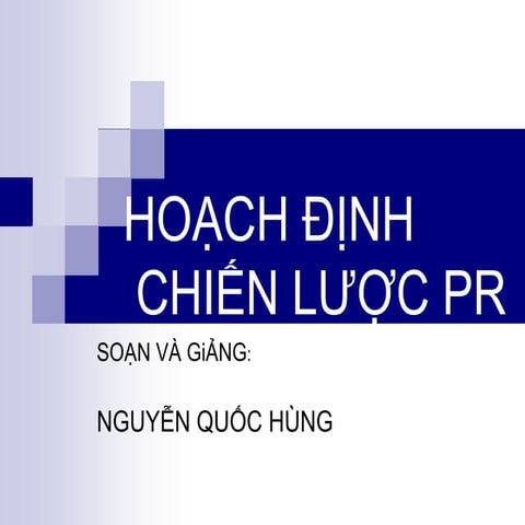 Hoạch định chiến lược PR