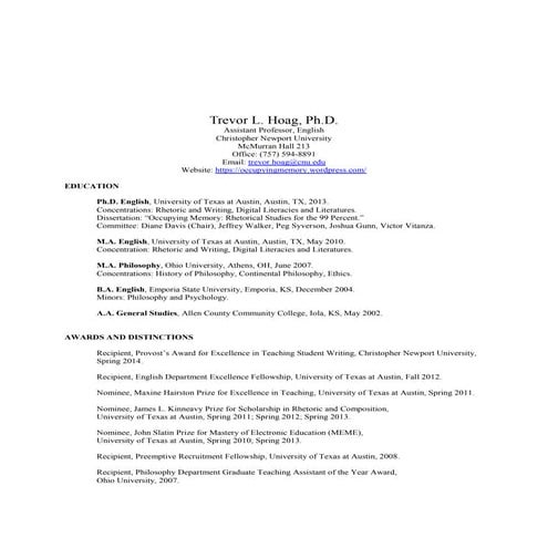 Hoag, trevor  - vita (fall 2016)