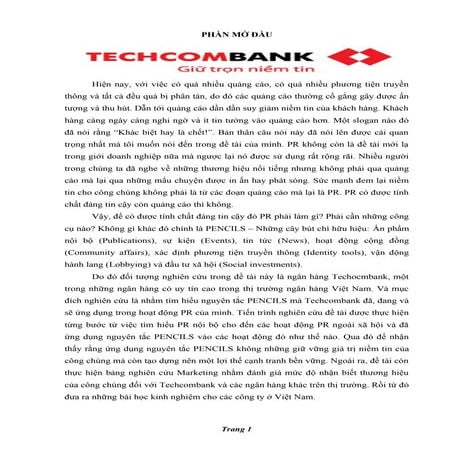 Hoat dong pr va ngan hang techcombank