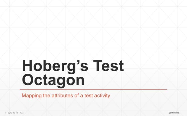 Hoberg's test octagon