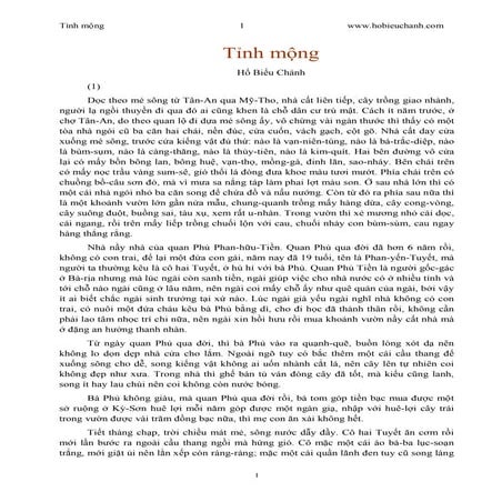 Ho bieu chanh   tinh mong