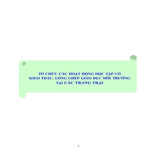 Giáo dục môi trường tại các trang t...