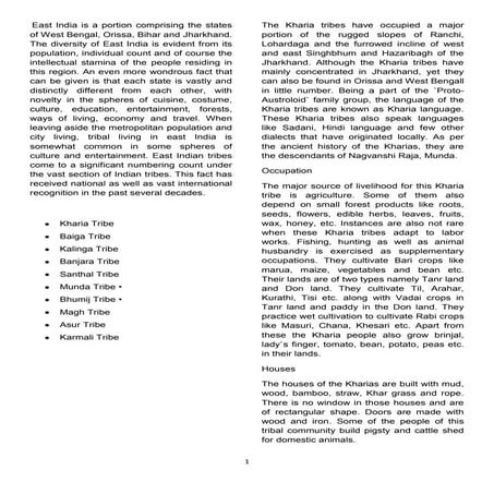 Costumes of east indian tribes