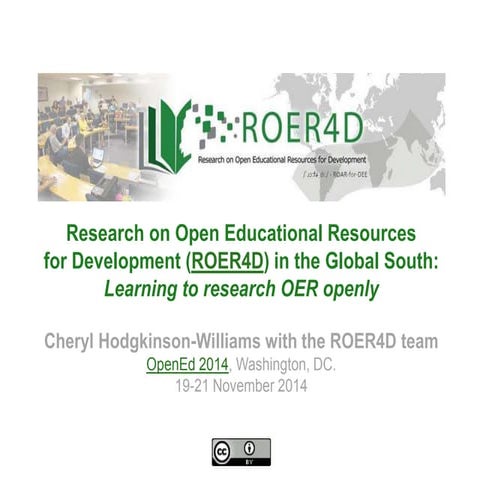 Research on Open Educational Resources for Development (ROER4D) in the Globa...