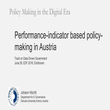 Performance-indicator based policy-making in Austria