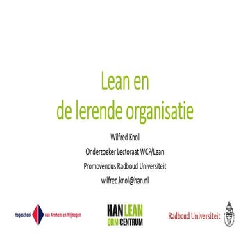 HLE2019 - Hoe creëer je een lean verbetercultuur wilfred knol - han ...