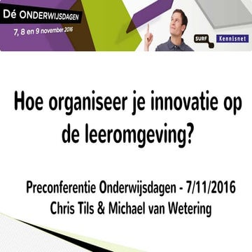 Hoe organiseer je innovatie in de digitale leeromgeving?