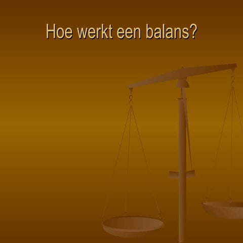 Hoe Werkt Een Balans