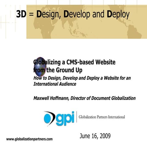 CMS driven Globalized WebSite Project