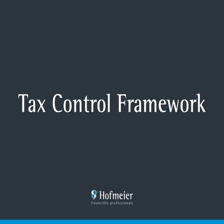 Hofmeier Tax Control Framework Folder | PDF