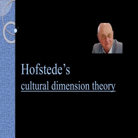 Hofstede's cultural dimension theory