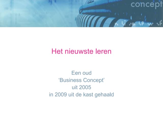 Hogeschool Onderwijsconcept