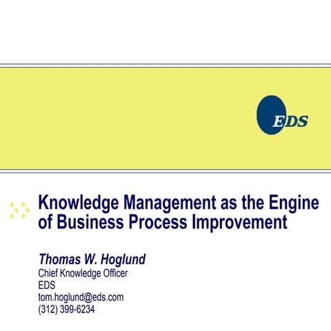 KM as the Engine of Business Process Improvement