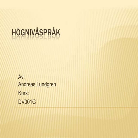 Datorer och programmering | PPTX