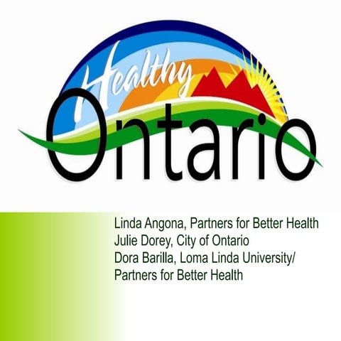 Healthy Ontario Initiative