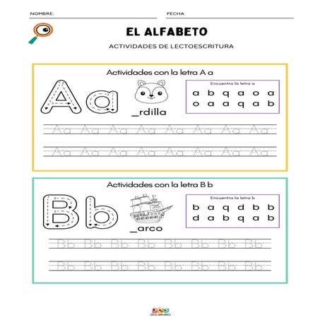 El Abecedario Espaol Ele Hojas De Trabajo Pdf Doc