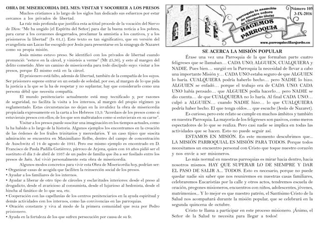 HOJA PARROQUIAL Nº 105