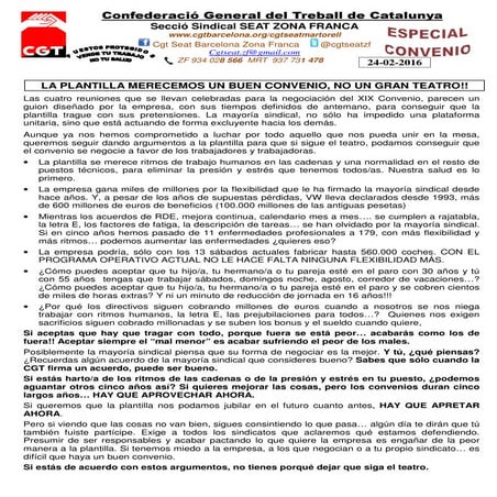 Hoja CGT seat zf 24/02/16