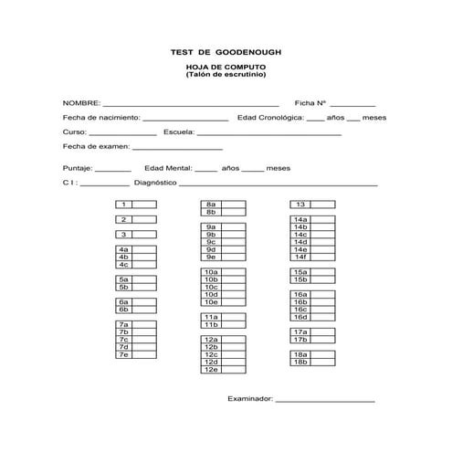Hoja correccion goodenough - Document Preview